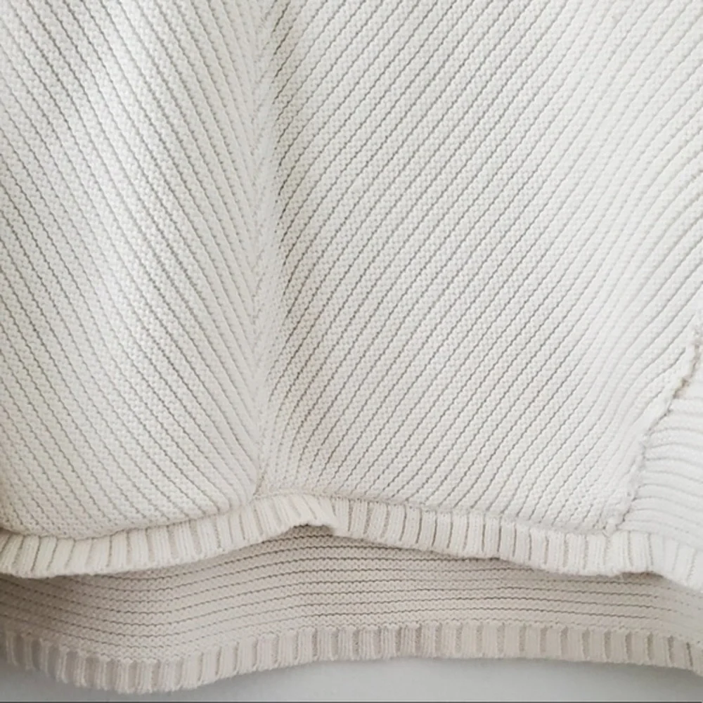 Free People Oversized Chunky Knit Sweater La Brea Heavy Cream Ivory Pullover Top